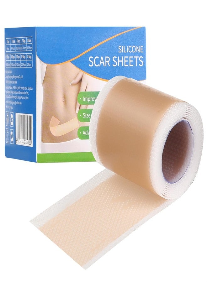 Yeasing Silicone Scar Sheets 1.57" x 19.68" Silicone Skin Patches C Section Recovery Extra Long Silicone Scar Tape Scar Removal Strips Tummy Tuck Tape for Acne Scars C-Section Keloid - Image 1